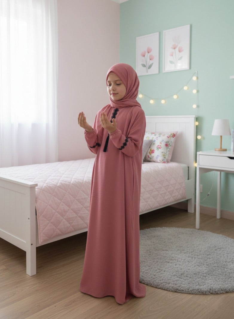 لينا فاشون شرشف صلاة اطفال بناتى مع حجاب متصل - Image 1